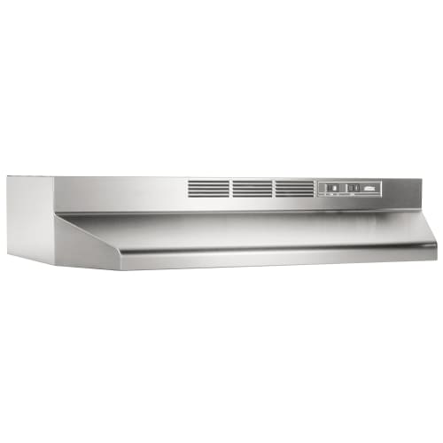 Broan 30" Range Hood, Non-ducted, 2-Speed Rocker, Light, 160 CFM , Stainless Steel